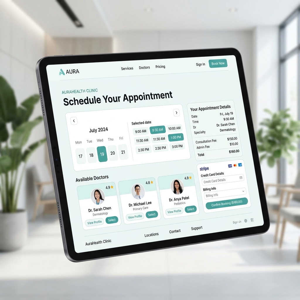 Healthcare Lead Generation Website Tablet Preview
